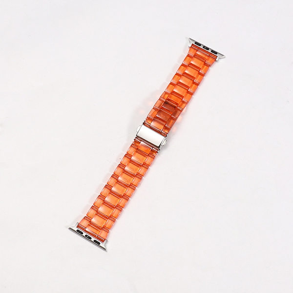 Kellon ranneke Apple Watch iWatch 44/45/46/49MM Läpinäkyvä Oranssi