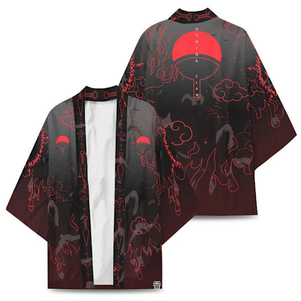 Uchiha Kimono Kappe Cosplay Kostumer Hatake Sommer Cardigan Haori Sjal Halloween Kostume style7 4XL