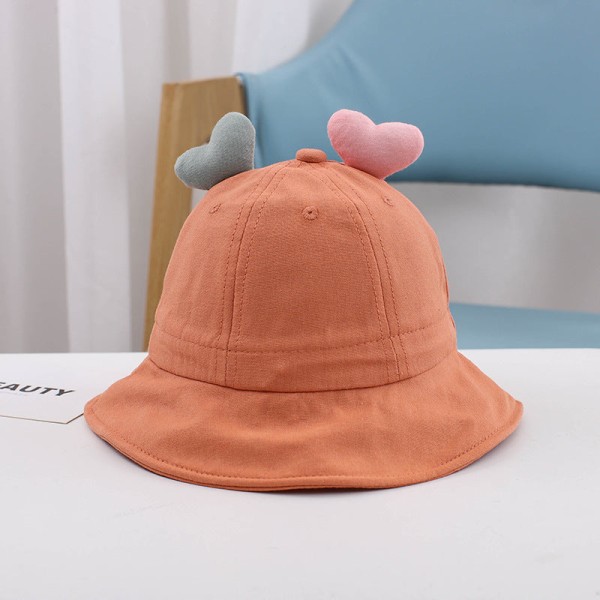 1-3 År Gammel Sød Kærlighed Drenge og Piger Spand Hat Baby Hat Børn Baby Solhat Blue 48-50cm (1-3 years old)