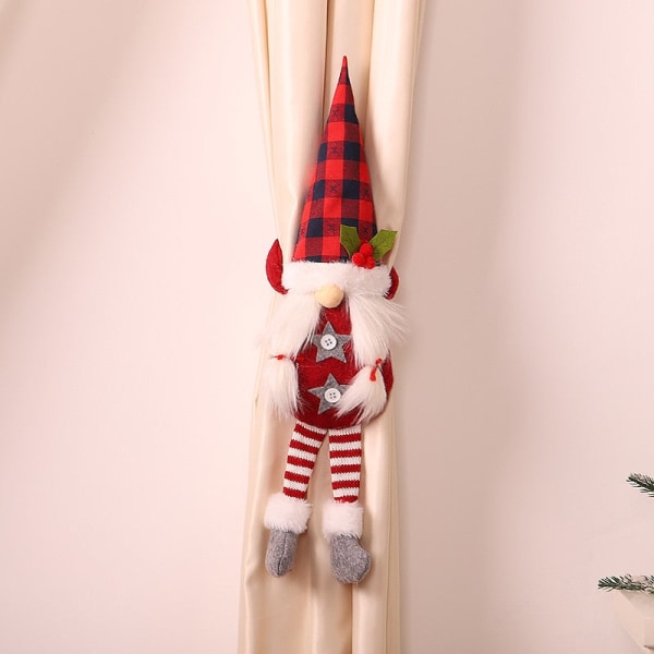 Joulukoriste Verhonpidike Hyvää Joulua Koristeet Kotiin Koristeet Joulupukki Jouluverho Noel Kodin Sisustus bian zi
