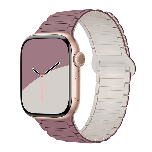 Klockarmband för Apple Watch iWatch 38/40/41/10:e generationen 42MM rök lila med stjärnglans