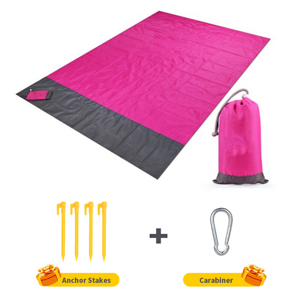 Vedenpitävä taskukokoinen rantapeitto, kokoontaitettava retkeilymatto, patja, kannettava kevyt matto, ulkoilupiknikmatto, hiekkaranta-alusta A-Green 200 x 210cm