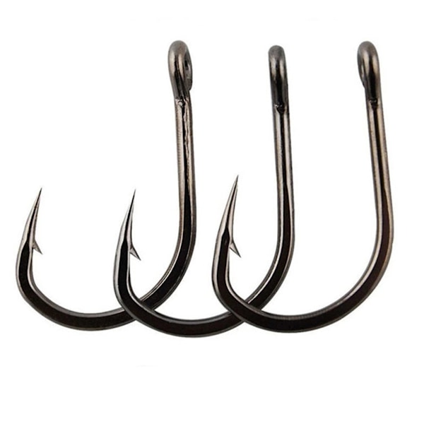 Fishhook 100st Fiskekrokar Set Kolstål Enkel Cirkel Fiskekrok Flugfiske Jip Hullingförsedda Karpkrokar Havsfiske Tillbehör Default Title