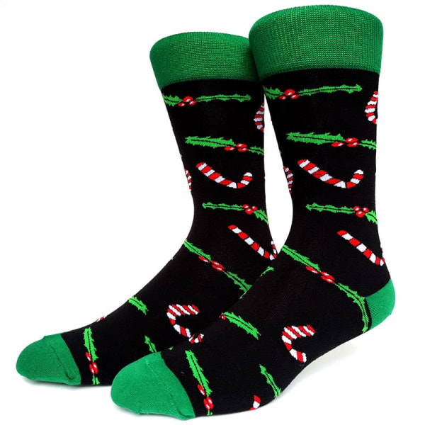59 Stil Herr Julstrumpor Roliga Jul Tomte Gran Snöflinga Älg Snö Bomull Tub Besättning Glada Strumpor Herr Nyår Sokken 53 EU 38-45