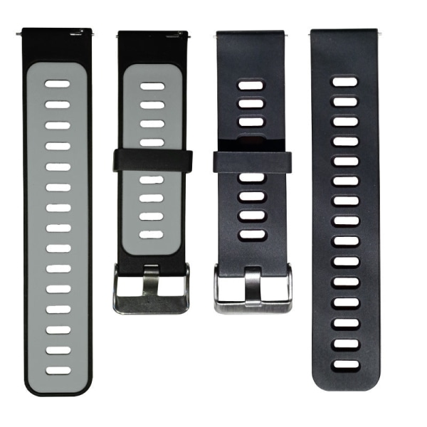 Dual Color Urrem 22mm til Huami Amazfit2 Samsung WACTH 46mm Outside Orange inside Black
