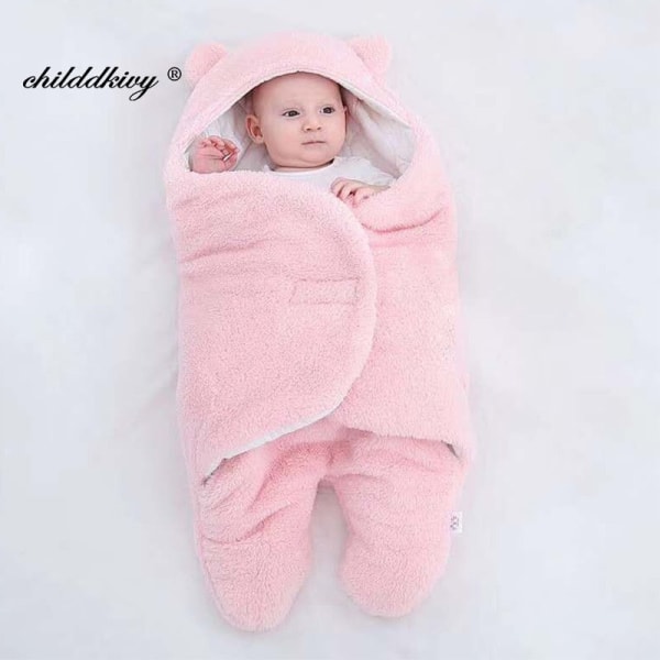 Pehmeät vastasyntyneen vauvan kapalointipeitot vauvan makuupussi kirjekuori vastasyntyneelle unipussi puuvilla paksuuntunut kotelo vauvalle 0-9 kuukautta gray-Fleece 9M