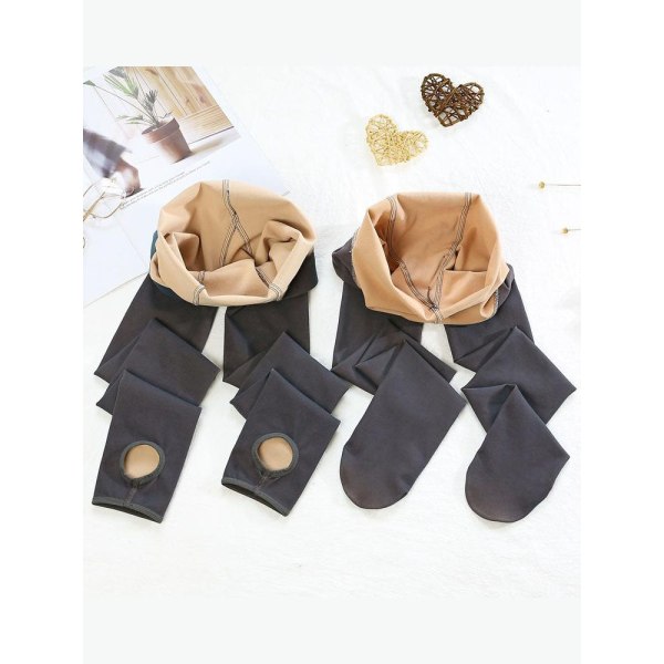 Talven lämpimät sukkahousut naisille, superjoustavat mustat slim-sukkahousut naisille, rento muoti, plus velvet, paksut sukkahousut Without Feet-Gray 85g