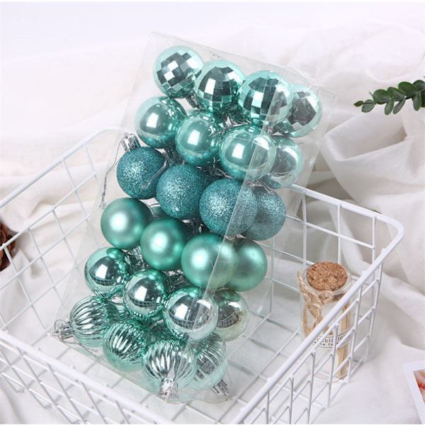 Julgranskulor Set 4cm Juldekorationer Julgransprydnad Specialformade Kulor 4cm36 pack ice blue