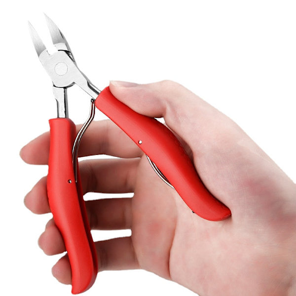 Nagelbandsång Nagelknipsare Set Tånagelbandstång Pedikyr Dubbelfjäder Inåtväxt Nagel Böjd Nästång Red S15 pliers PP