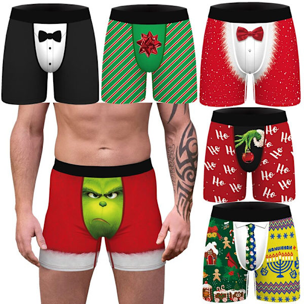 Hur Grinchen stal julen Cosplay Kalsonger Boxershorts Man bomull Herr Kalsonger Andningsbara Herrunderkläder Prop 6