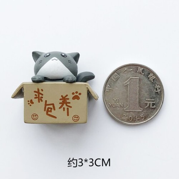 Anovaa suloista yksityistä kissa-ja-hiiri jääkaappia kolmiulotteisilla magneettiviestitarroilla, magneettinen kodin koristelu 4pcs B