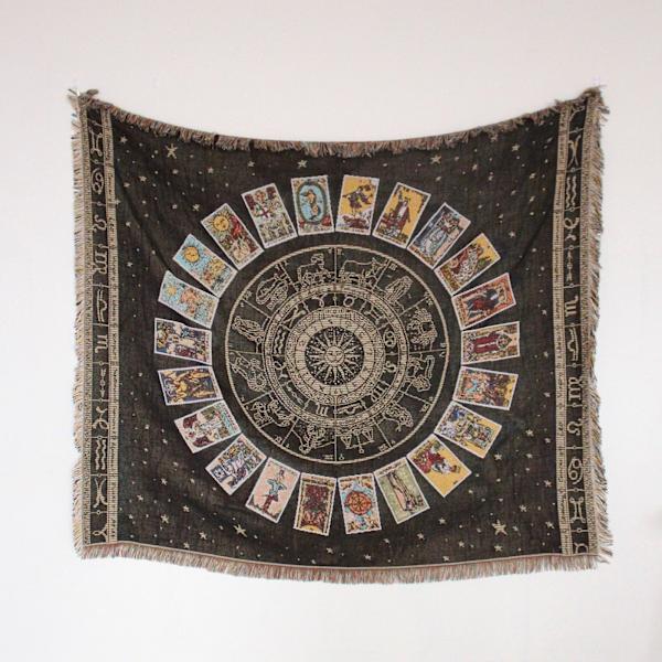 Nordisk Plaider til Seng Sofabetræk Stueindretning Sofaplaid Fritid Sengetæppe Udendørs Camping Picnic Måtte Boho Gobelin XT905-2 130X160cm