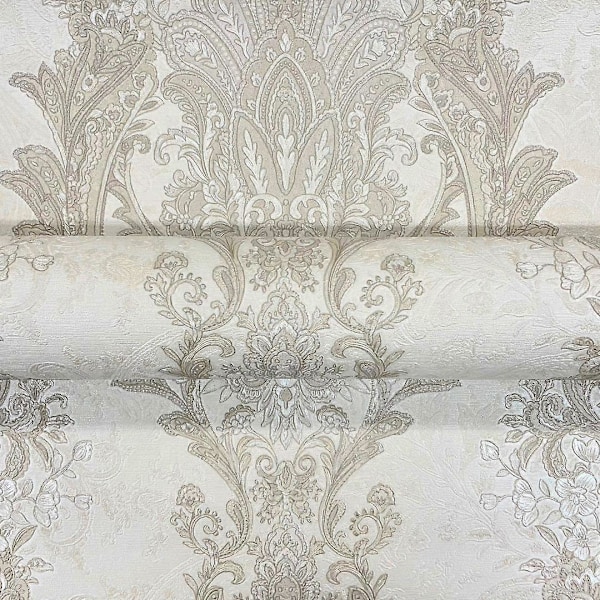 Seville Damask Texturerad Vinyltapet Guld Limetree LT7707