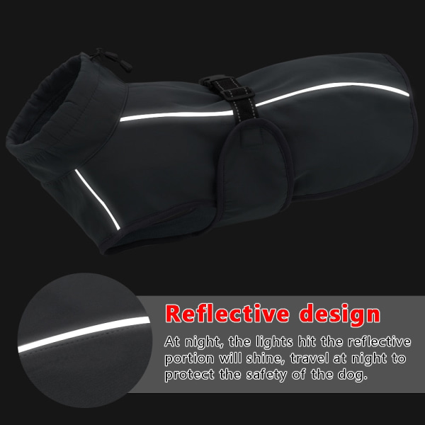 Vattentät utomhusjacka för hundar med reflex, husdjurskläder, hundkläder, väst, varma vinterkläder för stora hundar Labrador Orange 2XL