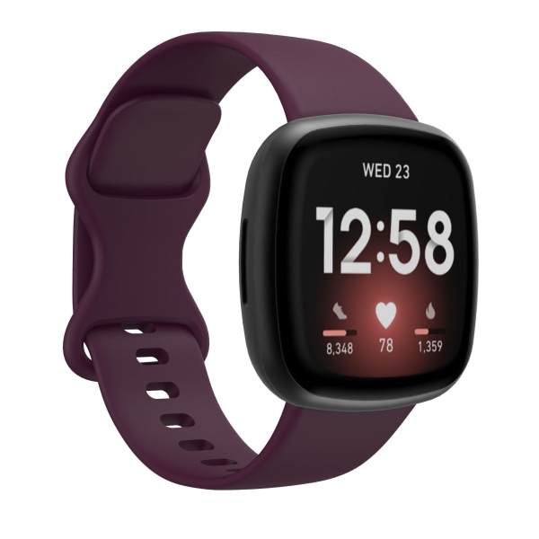 Pehmeä silikoninen kellon ranneke, korvaava ranneke Fitbit Versa 3/Fitbit Sense -kelloon Navy blue S
