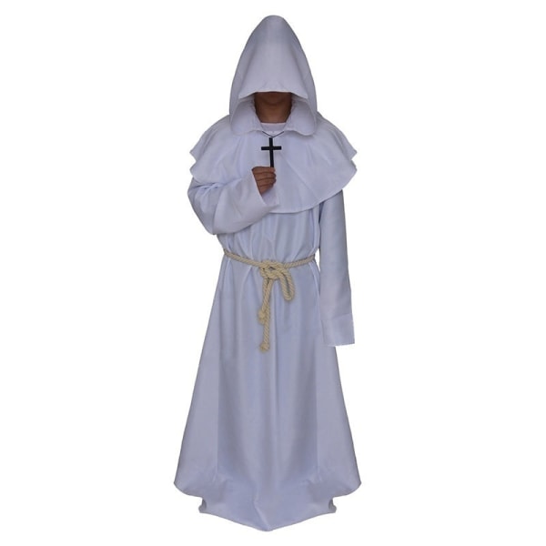 Pestdoktor Cosplay Kostym Medeltida Huvförsedd Kappa Steampunk Skräckmask Hatt Vuxen Halloweenfest Rollspel Storlek S-XL Red robe One Size