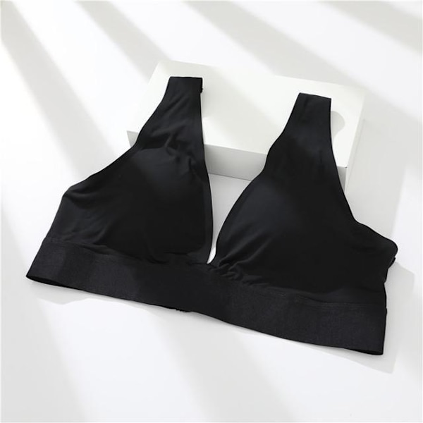 FINETOO Djup V Sexig Kvinnor Sömlös BH Underkläder Push Up Bralette Rygglös Behå S-XL Sporttopp BH Kvinnlig Vadderad Underkläder Like the picture M