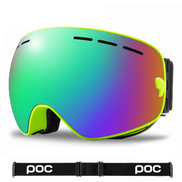 Dobbelt Lag Anti-Dugg Skibriller Komma Belagte Skibriller Fjellklatringsbriller Dobbelt Lag Anti-dugg Sett SP7 17cm