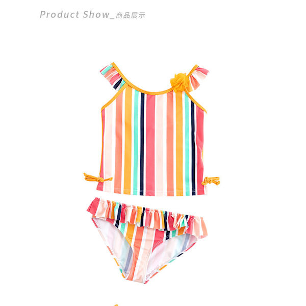 Baby Bikini Delad Baddräkt för Barn Flower 3/4T(110cm)