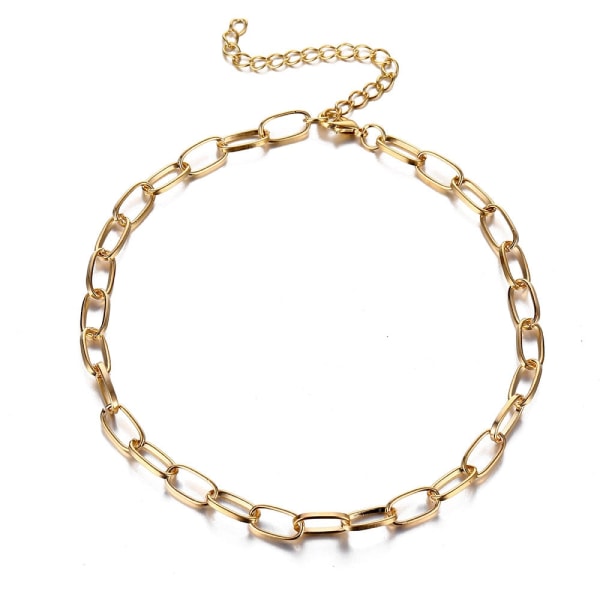 Tykk Kæde Toggle Lås Halskæder Blandede Sammenkædede Cirkel Halskæder til Kvinder Minimalistisk Choker Halskæde Hot Smykker IPA0402