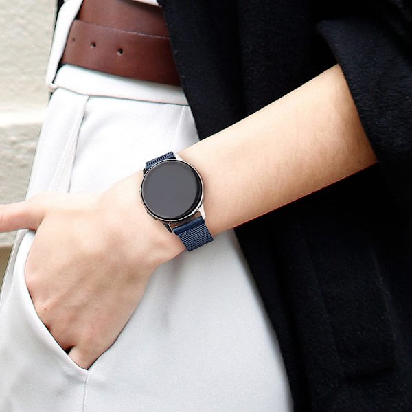 20mm 22mm magneettinen ranneke Samsung Active 2 40/44mm Gear S3 -rannekkeelle Huawei GT/GT2/2e Galaxy watch 3/4 Classic 45/42mm -ranneke black Gear S2-Galaxy 42mm