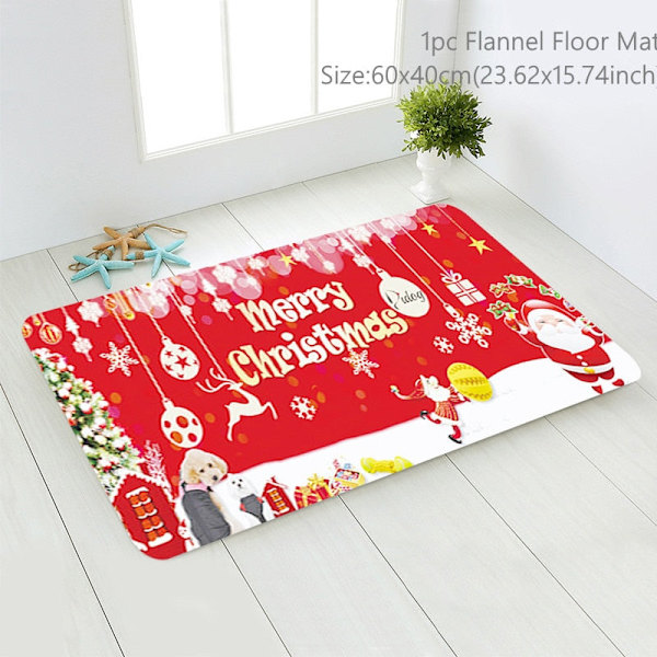 Jultomten Jul Dörrmatta Kuddfodral Juldekorationer för Hemmet 2023 Navidad Ornament Julgransprydnader Nyårspresenter B - 009