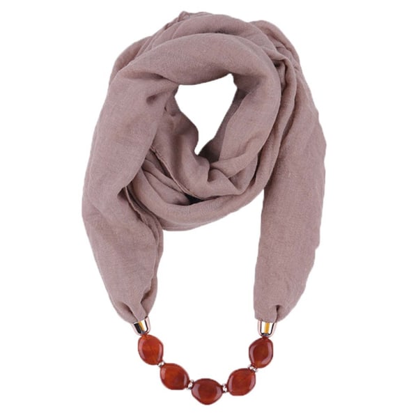 Modehalsduk Etnisk Bomull Linne Enfärgad Krage Tofs Underbara Pärlförsedda Hängen Smycken Halsband Halsduk Dam Sjal Scarves E