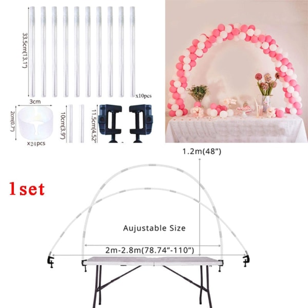 Set Ballongpelarstativ för bröllopsfestdekorationer Barnballonger Tillbehör Juldekorboll 110pcs balloon set c