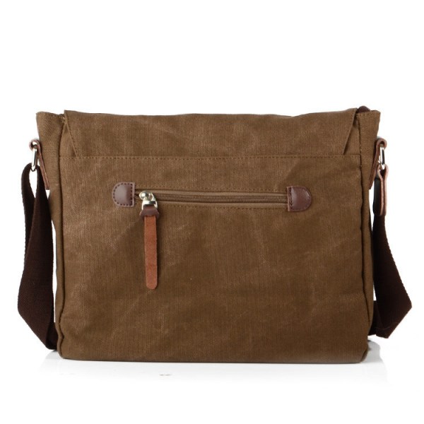 Vintage Canvas Väska Utomhus Crossbody Väska Kameraväska Digitalkameraväska Black