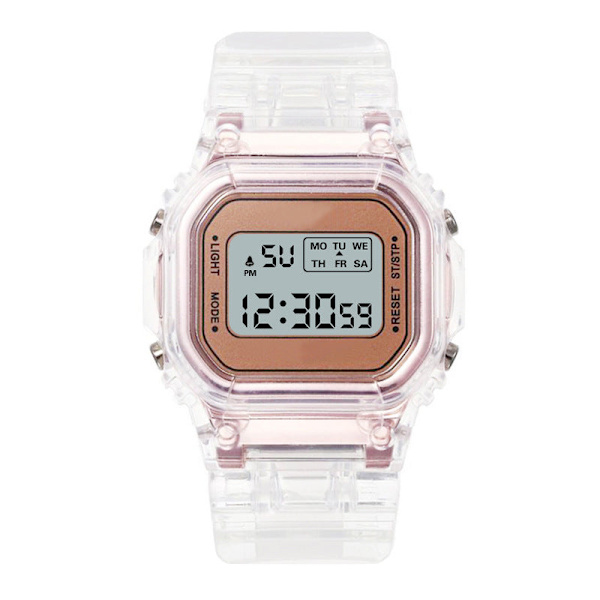 Roséguld Silver Klockor Män Kvinnor Elektronisk Digital Display Retro Stil Klocka Herr Relogio Masculin Reloj Hombre homme 01-Gold