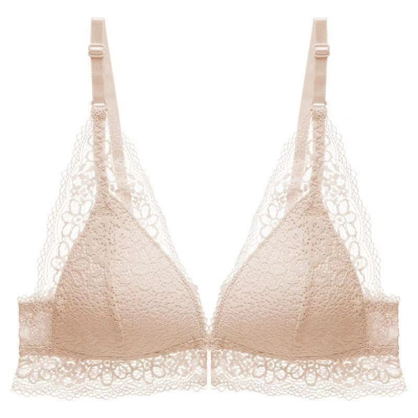 Sexy blonde-BH uten spiler med samling, frontspenne og justerbare stropper Red 38/85C