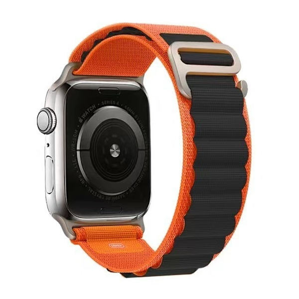 Klockarmband för Apple Watch iWatch för 1-9 generationer: 42-44-45-49mm/s10 46mm orange med svart