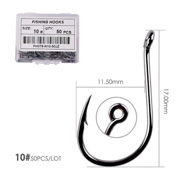 Fishhook 50 st / 20 st / Ask Cirkelkrok Karp Öglad Fiskekrok Storlek 2-22# Ringöga Japan Fiskekrokar Enkel Jigg Fiskekrok Fiskeutrustning Size 2 - 50pc
