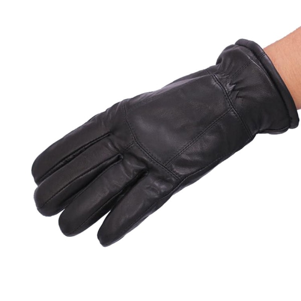 Nya Vinterhandskar för Män Varma Äkta Fårskinns-handskar för Män Termiska Get-päls Kashmir Äkta Läder Snöhandskar Manuella Black B One Size