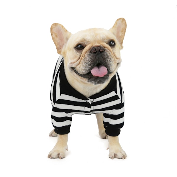 Bulldog-lemmikkivaatteet syksyyn ja talveen raidallisella kuviolla Yellow M