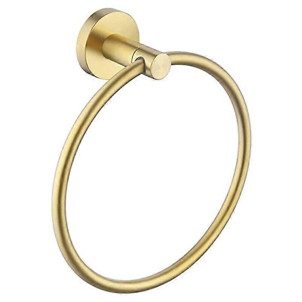 Rund handdukshängare väggmonterad 304 rostfritt stål badhanddukshållare handdukshängare (guld)