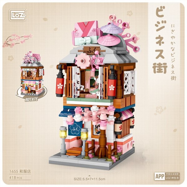 LOZ MINI Blocks japan GADE-udsigter VARM KILDE/RAMEN/KIMONNO/MATCHA kreativ samling Afslappende legetøj Brinqueos sjov 1654 nobox