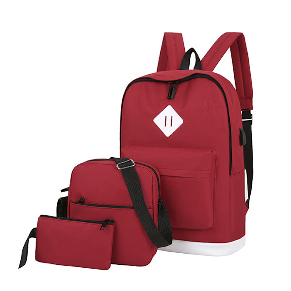 Kestävä Nylon-reppu urheiluun Red 16in