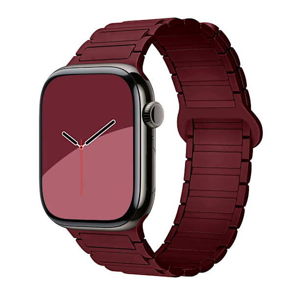 Kellon ranneke Apple Watch iWatch 38/40/41/10 sukupolvelle 42MM viininpunainen