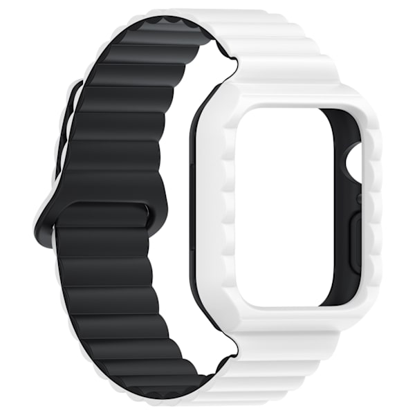Klockarmband för Apple Watch iWatch 42/44/45/mm Vit + Svart tvåfärgad
