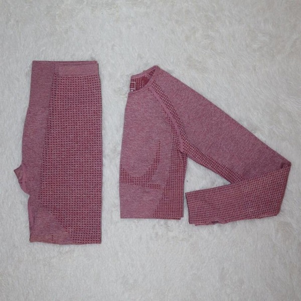 Joogasetit Fitness Urheilupuvut GYM Vaatteet verryttelypuku toppi Korkeavyötäröiset leggingsit naisille wine red shorts set S