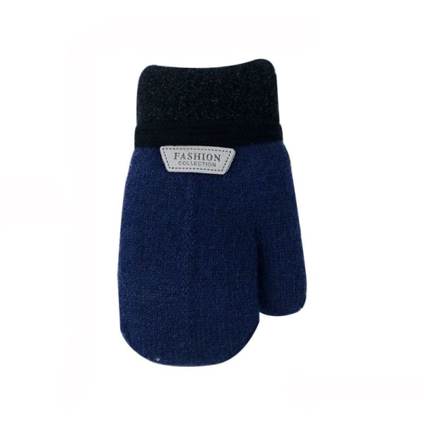 Lasten Käsineet Talvi Yhtenäinen Paksuuntuva Plus Velvet Halter Käsineet Lapsille Taapero Ulkona Pidä Lämpimänä Neulotut Lapaset Narulla F(1-3 Years)