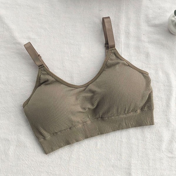 Joogaliivit Push Up Urheilutoppi kuntoiluun, iskunkestävä juoksuun, kuntosalille naisille Gray Green Free Size