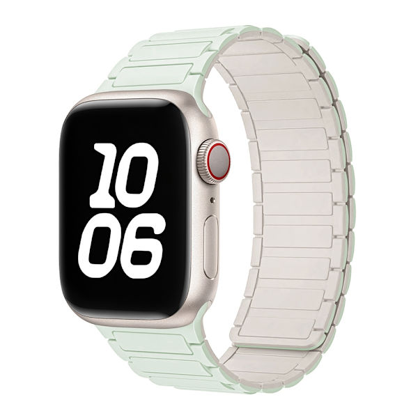 Kellon ranneke Apple Watch iWatch S10 46mm vaalean mintunvärinen tähtikirkkaalla
