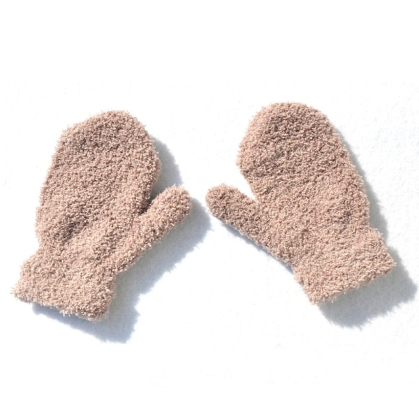Varme Plys Tykke Varme Babyhandsker Vinter Plus Fløjl Vanter Børn Kid Koral Fleece Fuld Fingerhandsker Til 1-4 År Børnehandsker 1 As photo