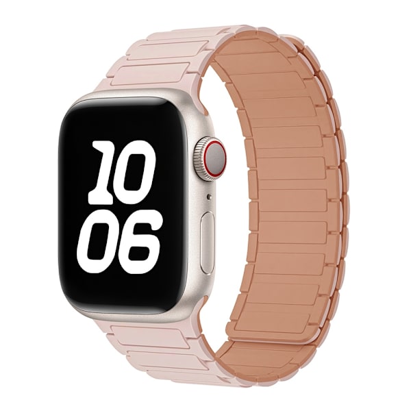 Klockarmband för Apple Watch iWatch S10 42mm Oxford rosa med rosgrå