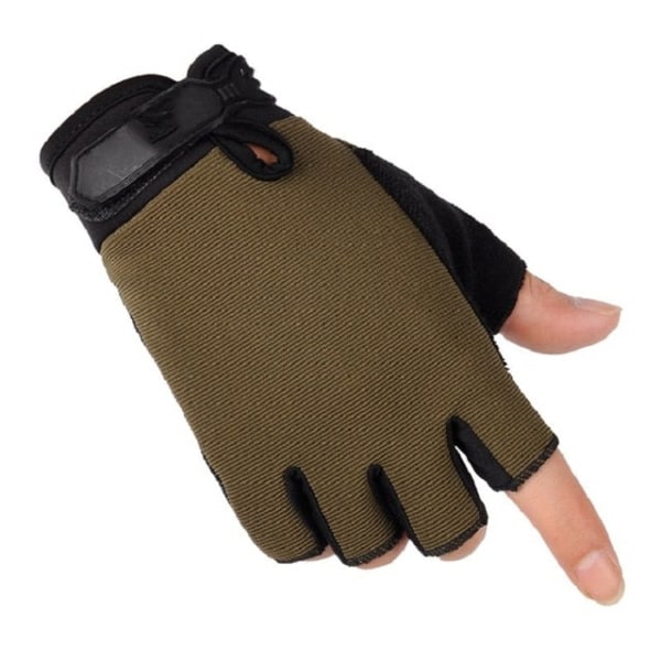 Sommarman Taktiska handskar Lättviktsventilerande ridhandskar Cykel Halkfri Full Finger Half Finger Handskar Fiske half-army-green L