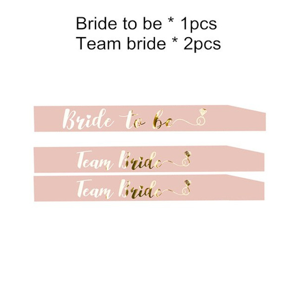 Kombinerad Rea Team Bride Möhippa Armband Blivande Brud Dekoration Mariage Tillbehör Hen Night Bröllopsmaterial Dekor DB-41-combination1-2