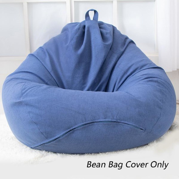 Vuxna Barn Stor Bean Bag Stol Soffa Cover Inomhus Lazy Lounger Ingen fyllning Light gray L