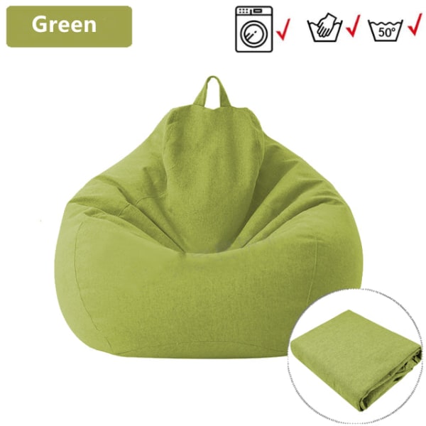 Lazy BeanBag Sofabetræk uden Fyld Lounger Sæde Sækkestol Puf Asiento Sofa Tatami Stol Betræk LightGray beanbag cover M